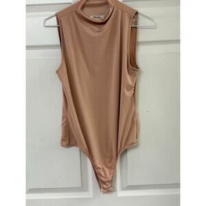 Mikey & Joey Sleeveless Bodysuit in Nude Mauve | Size L